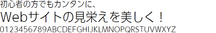 書体見本:UD新ゴ コンデンス90 L
