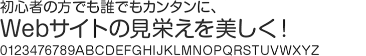 書体見本:新丸ゴ R